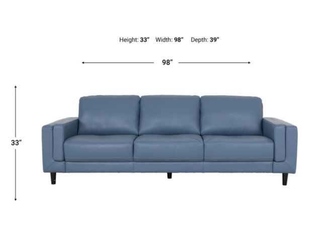 Palliser Furniture Ltd. Zuri Twilight Blue Leather Sofa large image number 9