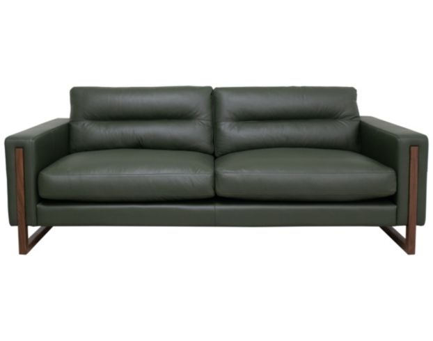 Palliser Brookes Green Genuine Leather Sofa large image number 1
