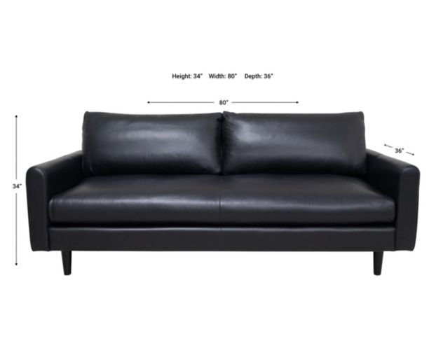 Palliser Lexi Black 100% Leather Sofa large image number 8