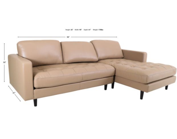 Palliser Tenor Leather Sofa Chaise large image number 6