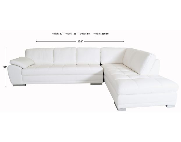 Palliser Miami Snow 2-Piece Right-Facing Chaise Sectional large image number 6