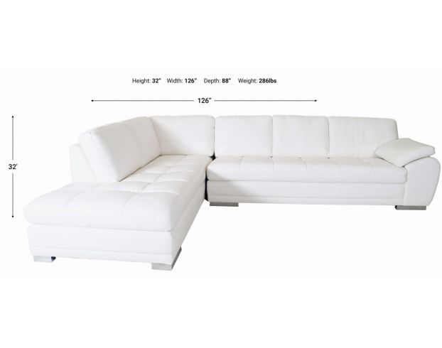 Palliser Miami Snow 2-Piece Left-Facing Chaise Sectional large image number 4