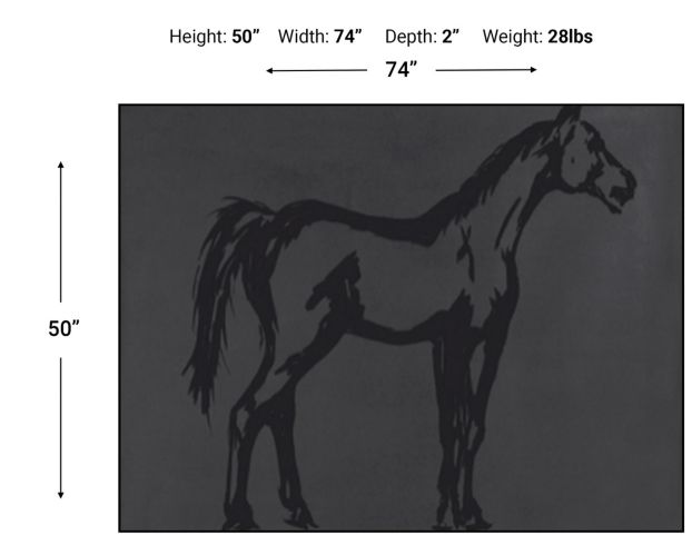 Prestige Arts 74" x 50" Toned Horse Wall Art large image number 3
