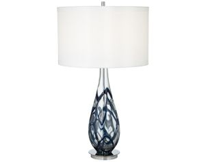 Pacific Coast Lighting Indigo Swirl Art Glass Table Lamp