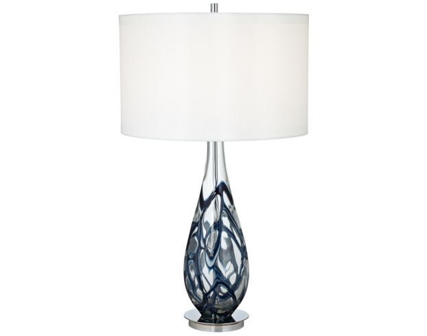 Pacific Coast Lighting Indigo Swirl Art Glass Table Lamp large image number 1
