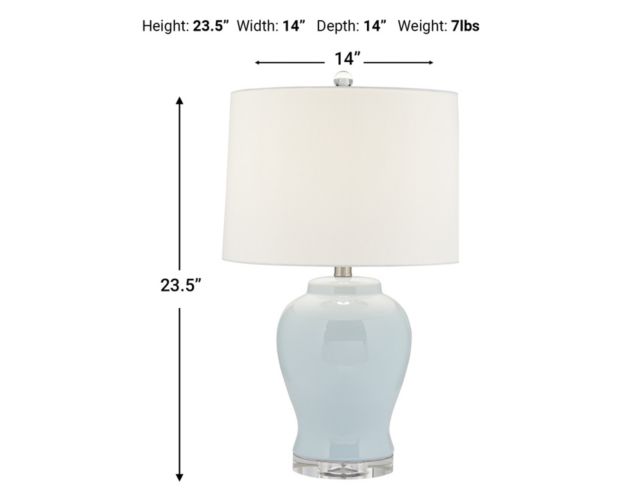 Pacific Coast Lighting Serenity Icy Blue Table Lamp large image number 8