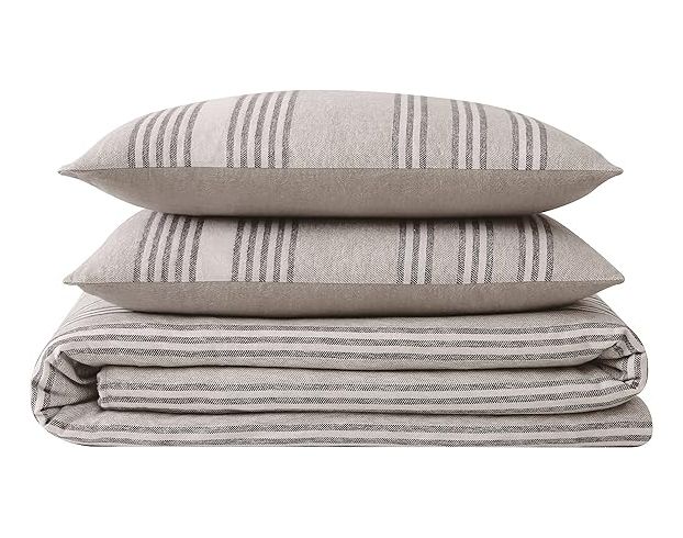 Pem-America Gray Striped 3-Piece King Comforter Set large image number 2