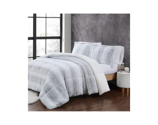Pem-America Christian Siriano NY Snow Leopard 3-Piece Queen Comforter Set large image number 3