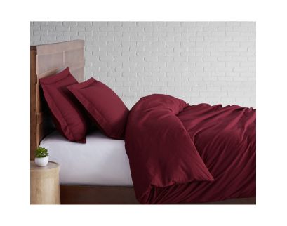 Pem-America Burgundy Queen 3-Piece Duvet Set