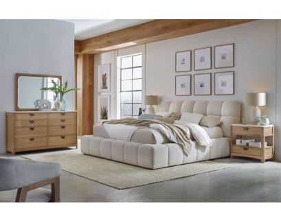 Parker House Escape Beige Upholstered Queen Bed