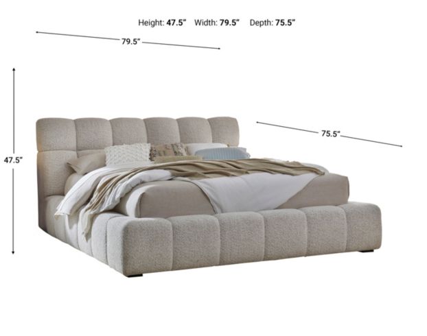 Parker House Escape Beige Upholstered Queen Bed large image number 3