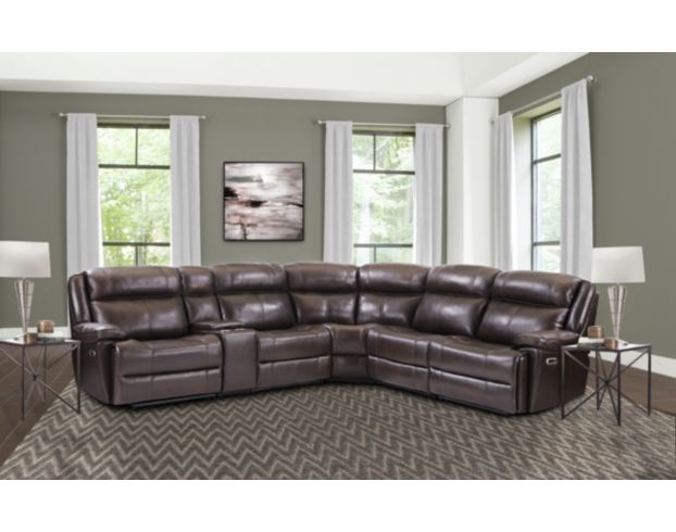 Parker House Eclipse Brown Leather 6-Piece Power Sectional large image number 2