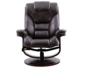 Parker House Monarch Brown Swivel Recliner and Ottoman