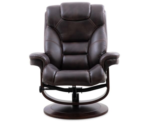 Parker House Monarch Brown Swivel Recliner and Ottoman large image number 1