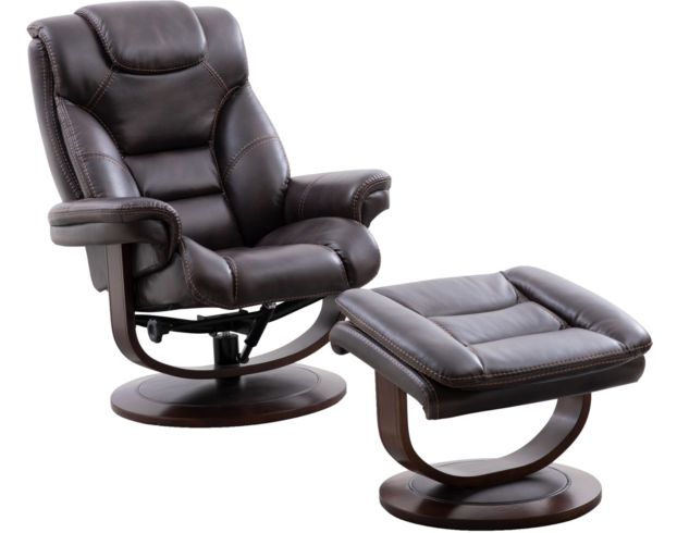 Parker House Monarch Brown Swivel Recliner and Ottoman large image number 2
