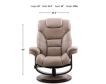 Parker House Monarch Linen Swivel Recliner and Ottoman small image number 4