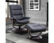 Parker House Knight Black Swivel Recliner & Ottoman small image number 3