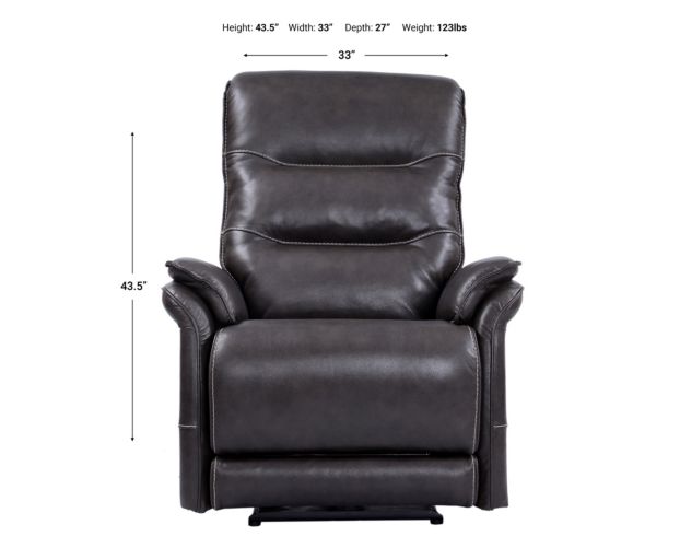 Parker House Prospect Gray Leather Power Recliner large image number 8