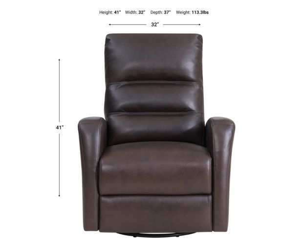 Parker House Ringo Brown Leather Power Swivel Glider Recliner large image number 7