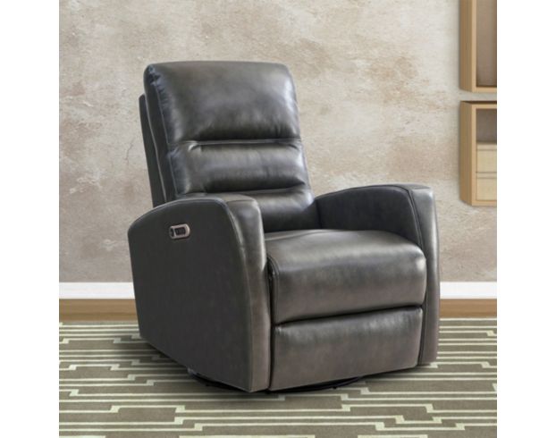 Parker House Ringo Gray Leather Power Swivel Glider Recliner large image number 2