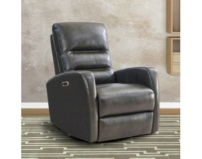 Parker House Ringo Gray Leather Power Swivel Glider Recliner