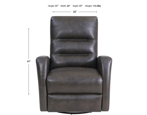 Parker House Ringo Gray Leather Power Swivel Glider Recliner large image number 7