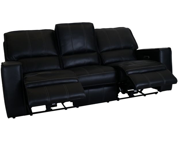 Black leather power reclining sofa hot sale