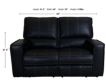 Parker House Rockford Black Leather Power Reclining Loveseat small image number 6