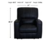 Parker House Rockford Black Leather Power Recliner small image number 8