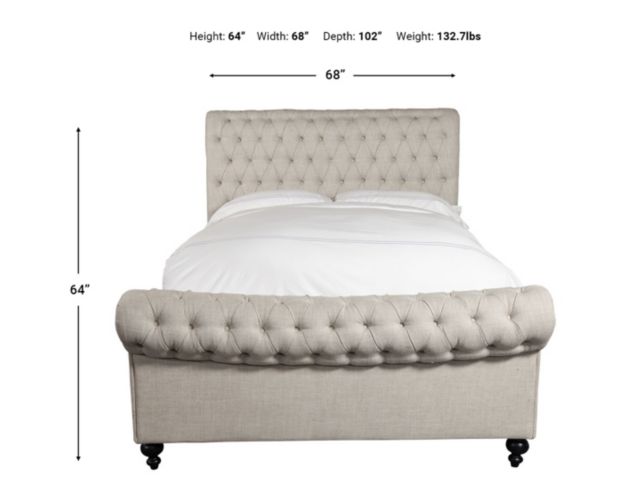 Parker House Jackie Crepe Queen Bed large image number 5