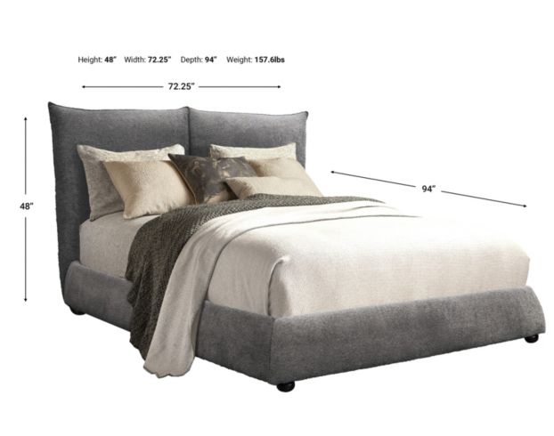 Parker House Cumulus Cozy Charcoal Queen Bed large image number 2