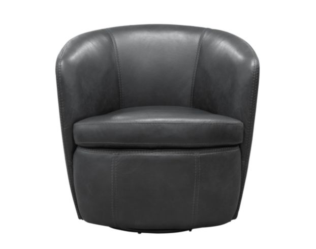 Parker House Barolo Slate 100% Leather Swivel Club Chair large image number 1