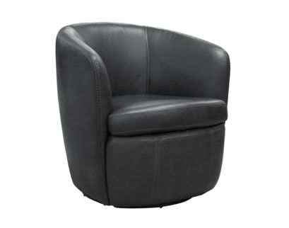 Parker House Barolo Slate Genuine Leather Swivel Club Chair