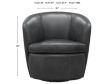 Parker House Barolo Slate 100% Leather Swivel Club Chair small image number 7