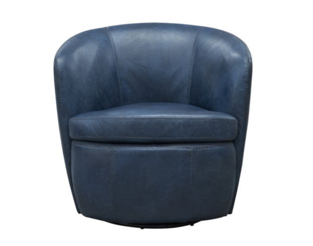 Parker House Barolo Navy 100% Leather Swivel Club Chair large image number 1