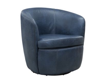 Parker House Barolo Navy Genuine Leather Swivel Club Chair