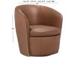 Parker House Barolo Whiskey 100% Leather Swivel Club Chair small image number 2