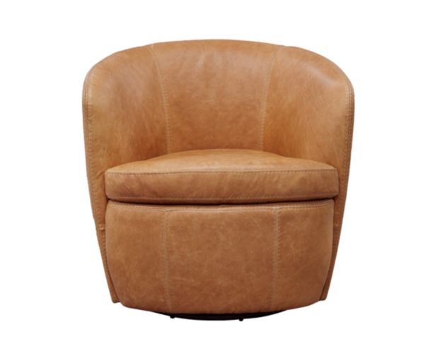Parker House Barolo Saddle 100% Leather Swivel Club Chair large image number 1