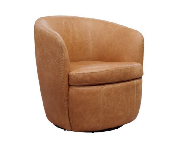 Parker House Barolo Saddle 100% Leather Swivel Club Chair large image number 2
