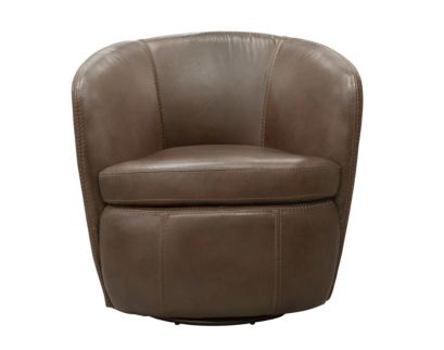 Parker House Barolo Brown Genuine Leather Swivel Club Chair