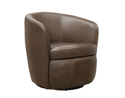 Parker House Barolo Brown Genuine Leather Swivel Club Chair