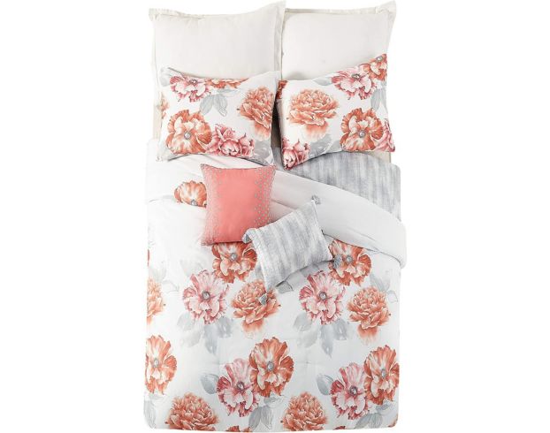 Peking Handicraft Golden Peony 6-Piece Queen Comforter Set large image number 1
