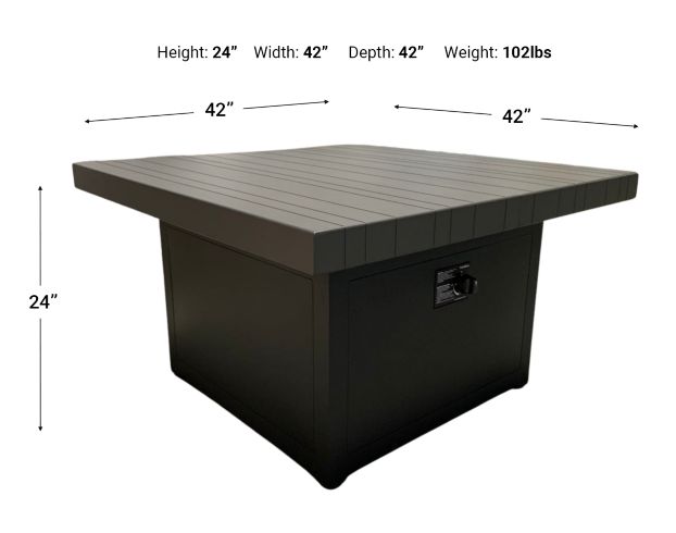Plank & Hide 42-Inch Square Charcoal Fire Pit large image number 7