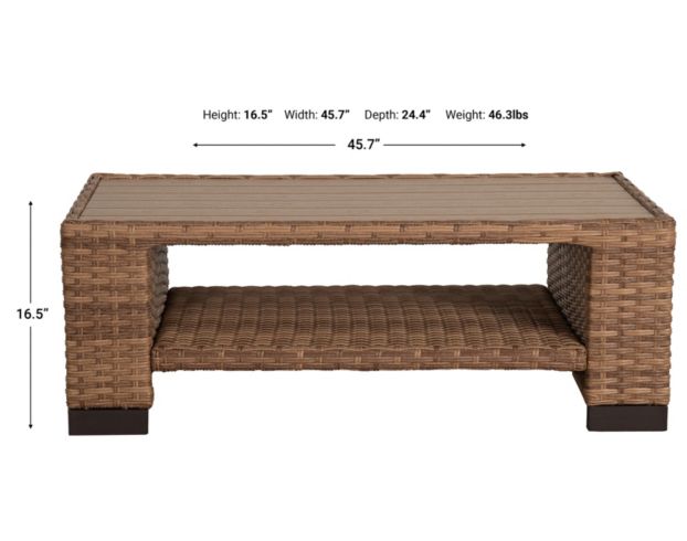 Plank & Hide Isla Outdoor Coffee Table large image number 6