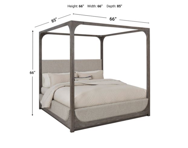 Pulaski Griffith Gray Queen Canopy Bed large image number 7