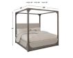 Pulaski Griffith Gray Queen Canopy Bed small image number 7