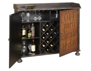 Pulaski 50-Inch Wine Cabinet With Wine Rack