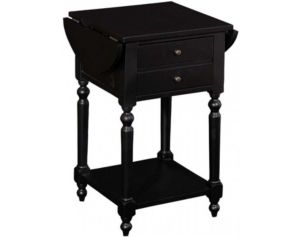 Powell Black Dropleaf Accent Table