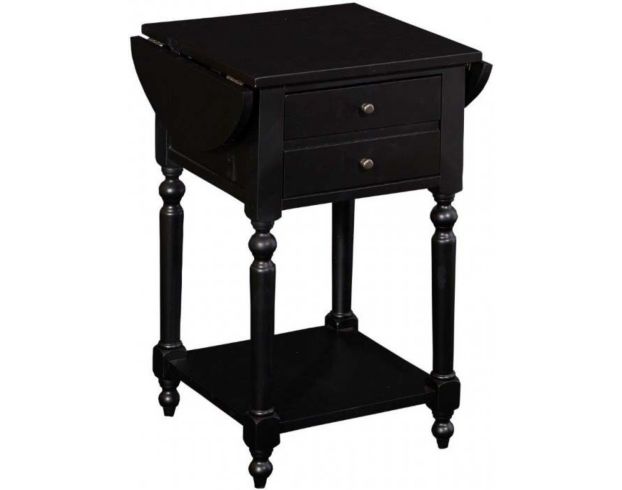Powell Black Dropleaf Accent Table large image number 1