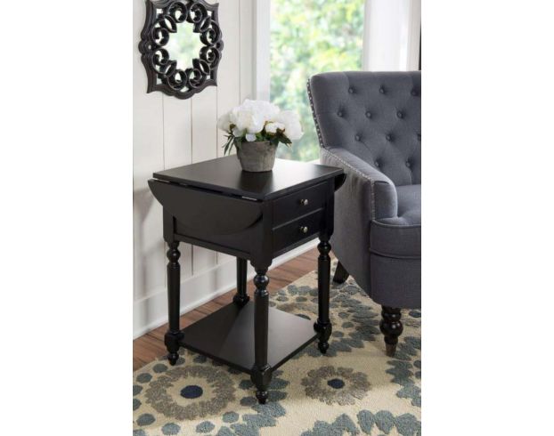 Powell Black Dropleaf Accent Table large image number 2